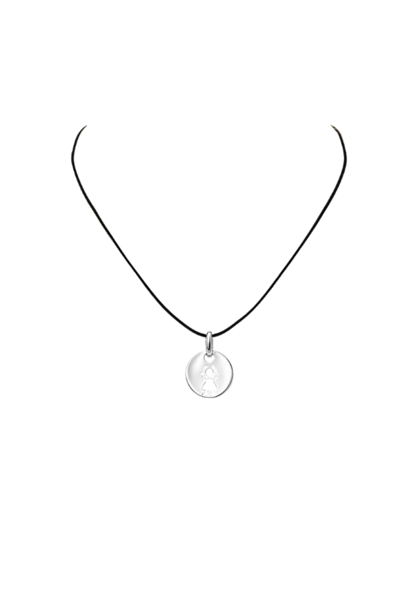 Baby Hollowed-out Girl Medal Pendant
