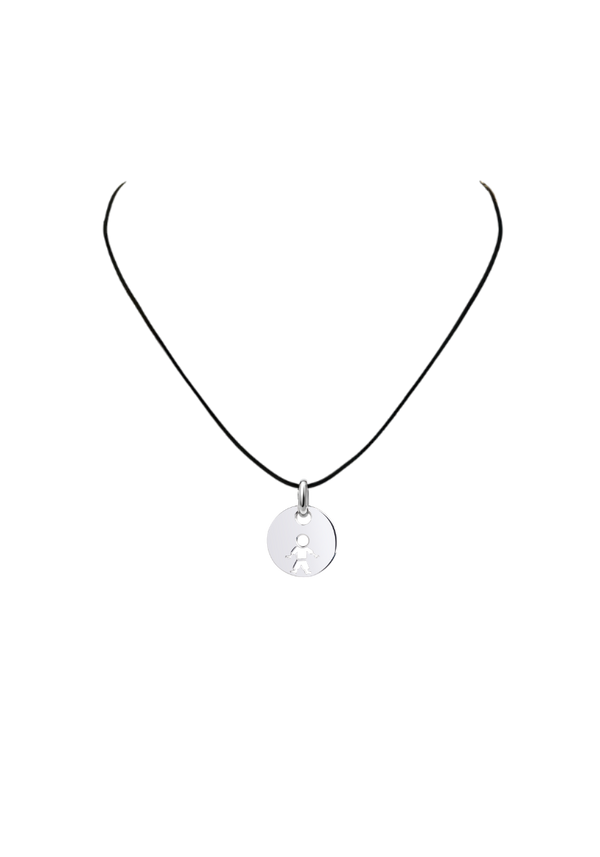 Baby Hollowed-out Boy Medal Pendant