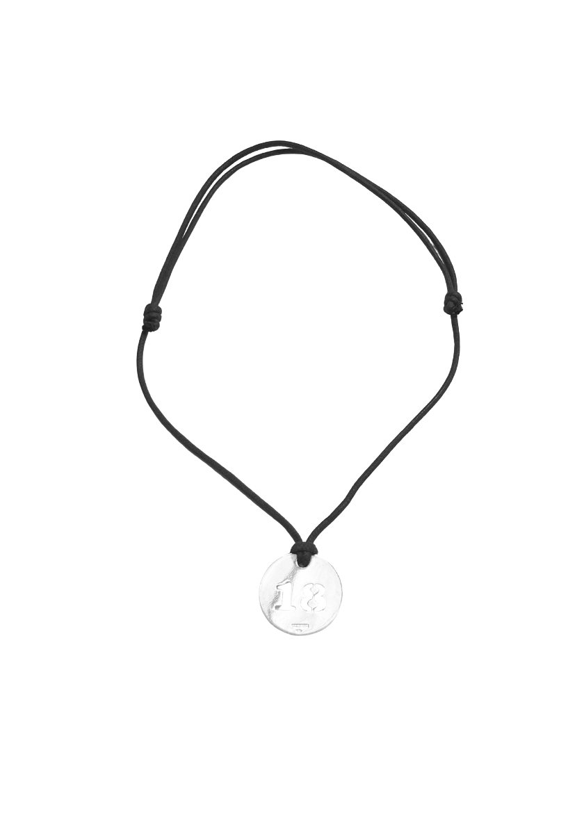 Pendentif Médaille Chiffre évidé 18 - Re Belle