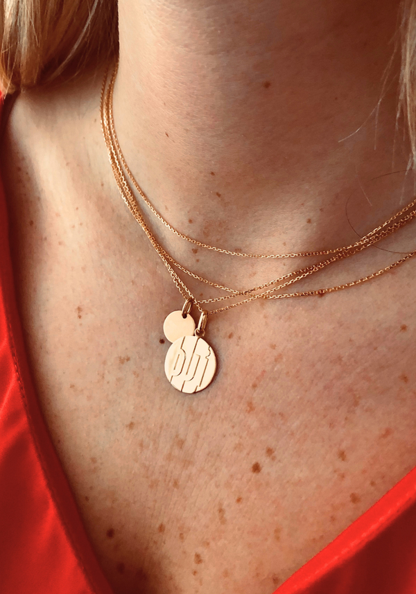Yellow Gold "Oui" Medal Pendant