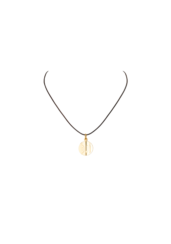 Yellow Gold "Oui" Medal Pendant