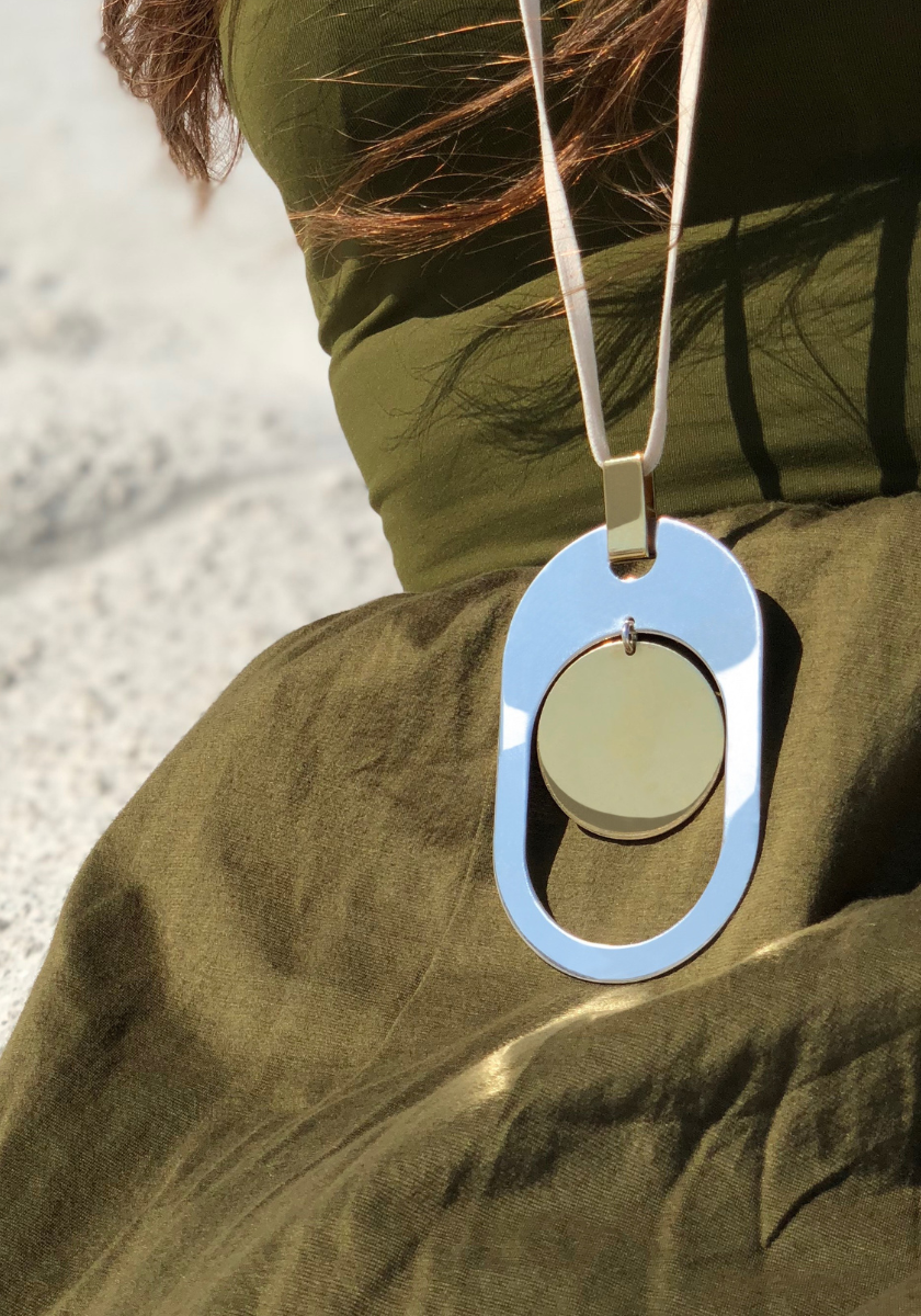 Pendentif Mercure Argent et Vermeil