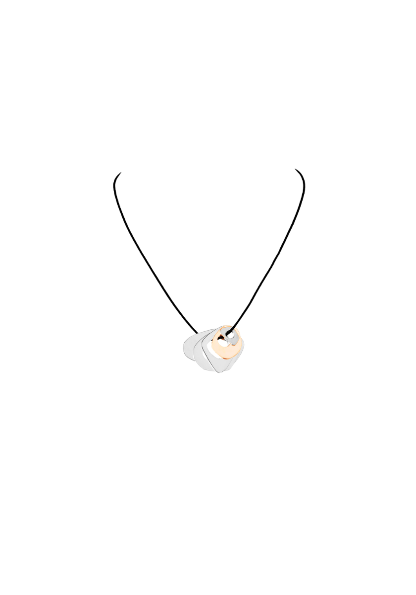 Large Silver and Gold Firestone Choker Necklace