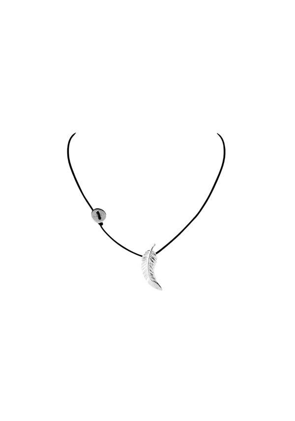 Button Feather Pendant