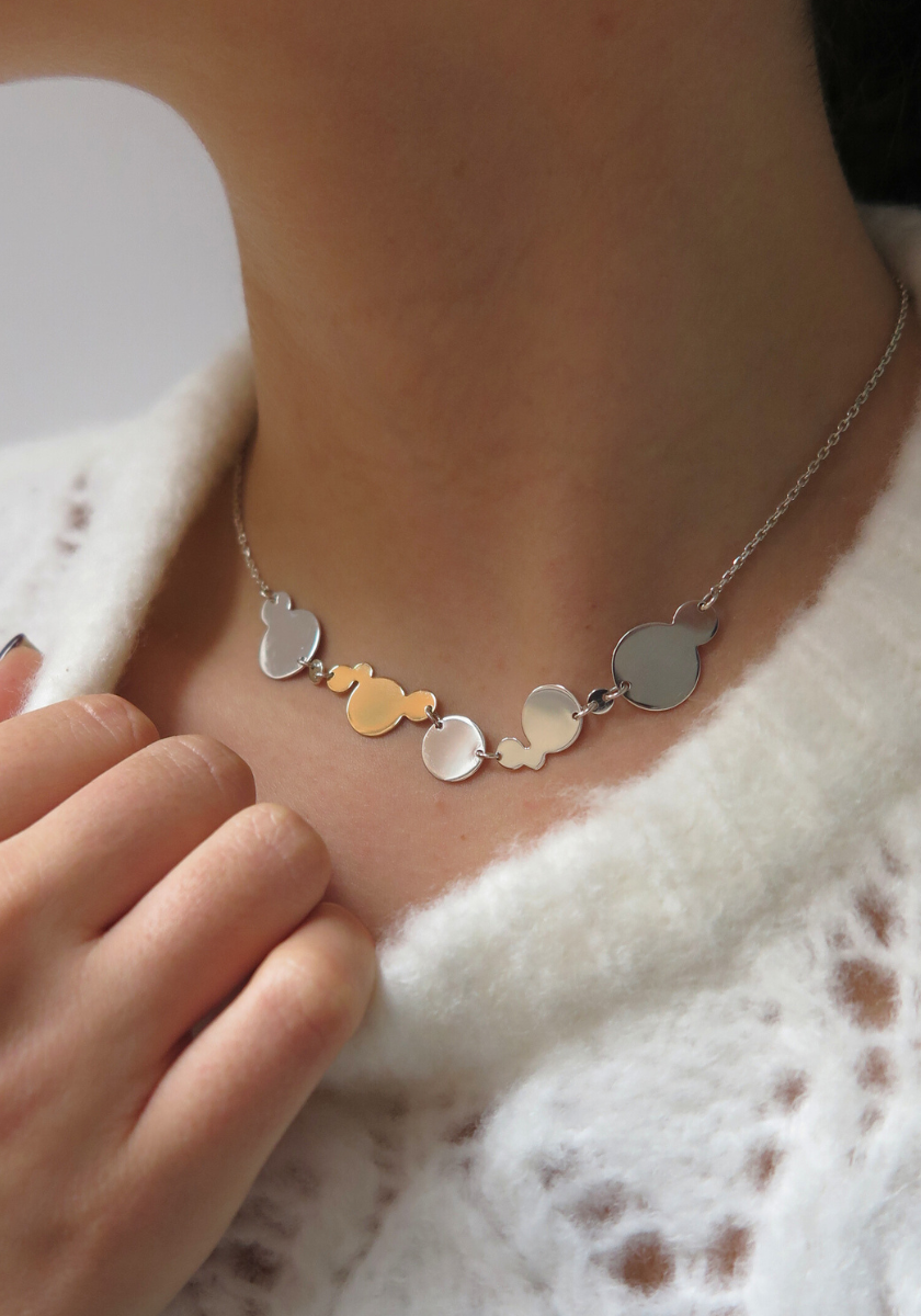 Ras de cou Nuage Or et Argent