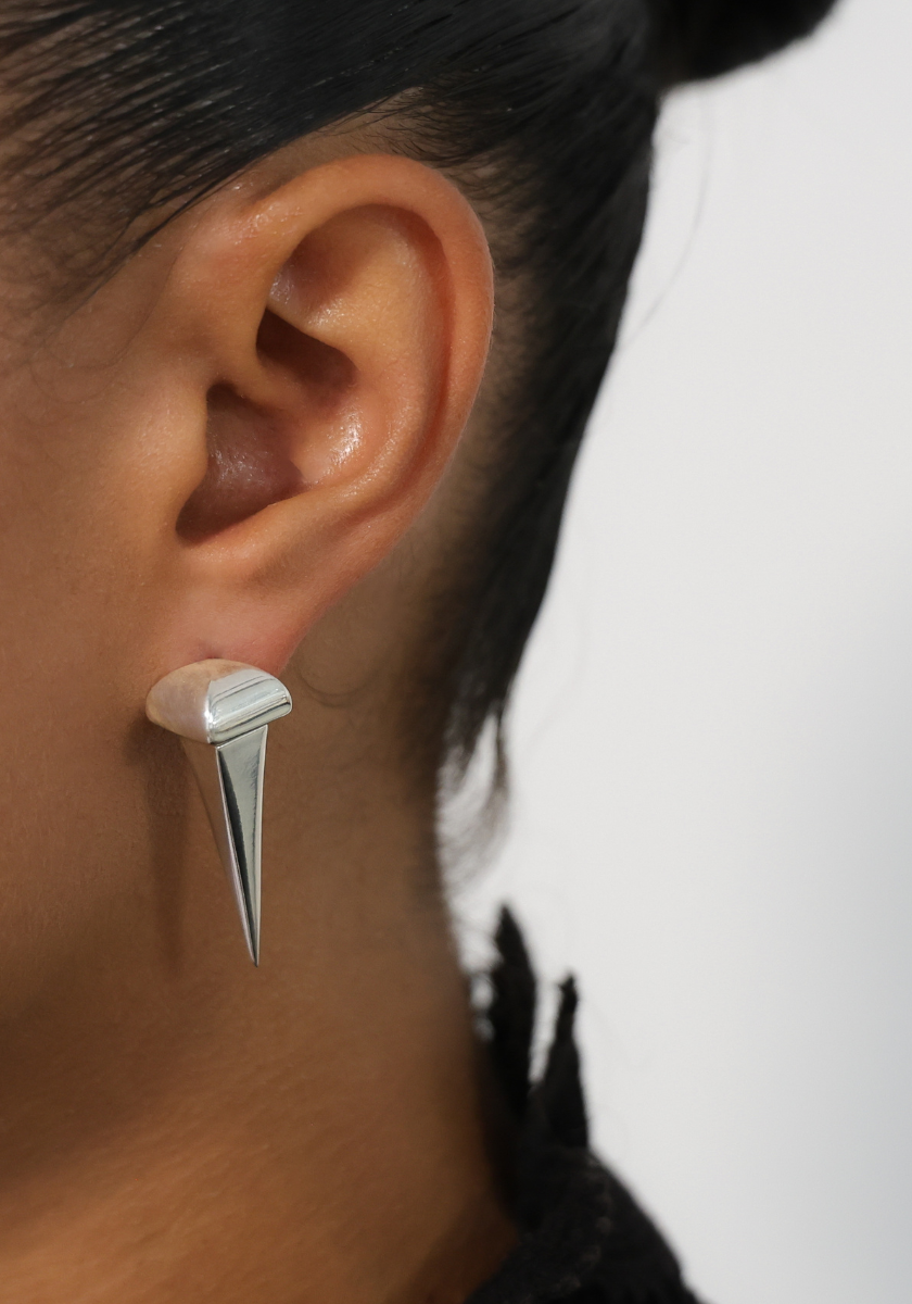 Mono Boucle d'oreille Clou Kerinos Enlacé Moyen Modèle